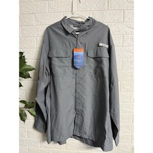 Habit Men's Costal Villa L/S Fishing River Shirt, NWT Size XL Deep Green